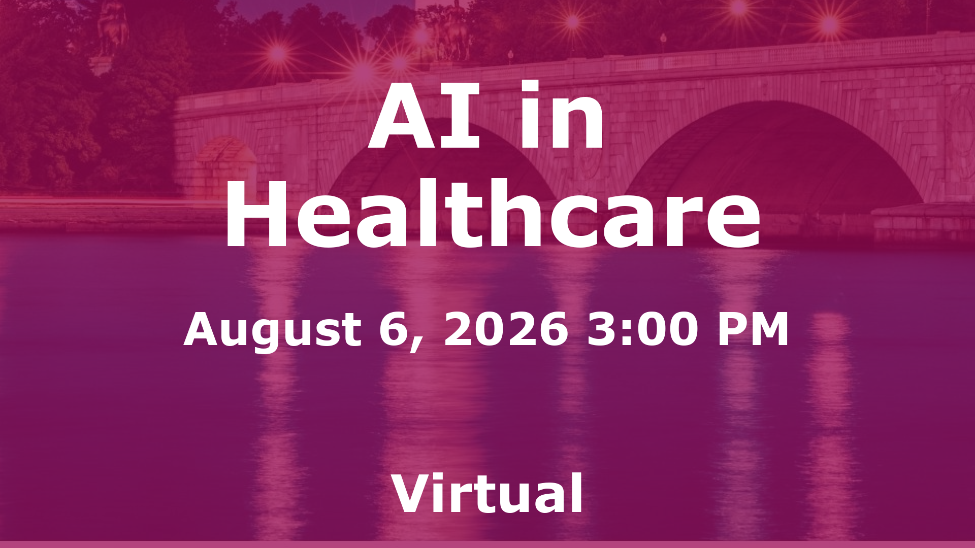 AI in Healthcare event image